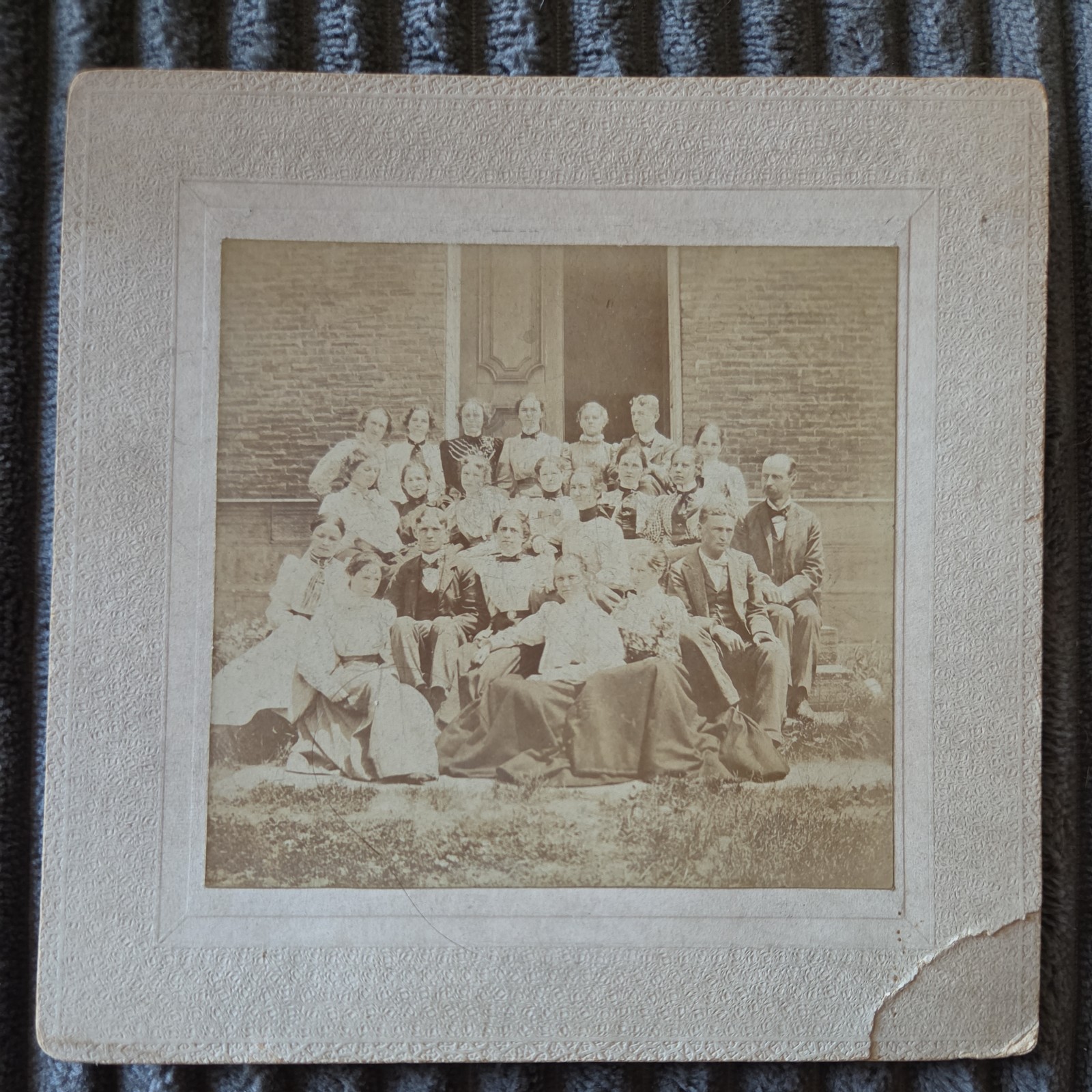 Antique Early 1898 Class Picture Sepia Franklin HS in PA Names on Reverse Antique Early 1898 Class Picture Sepia Franklin HS in PA Names on Reverse