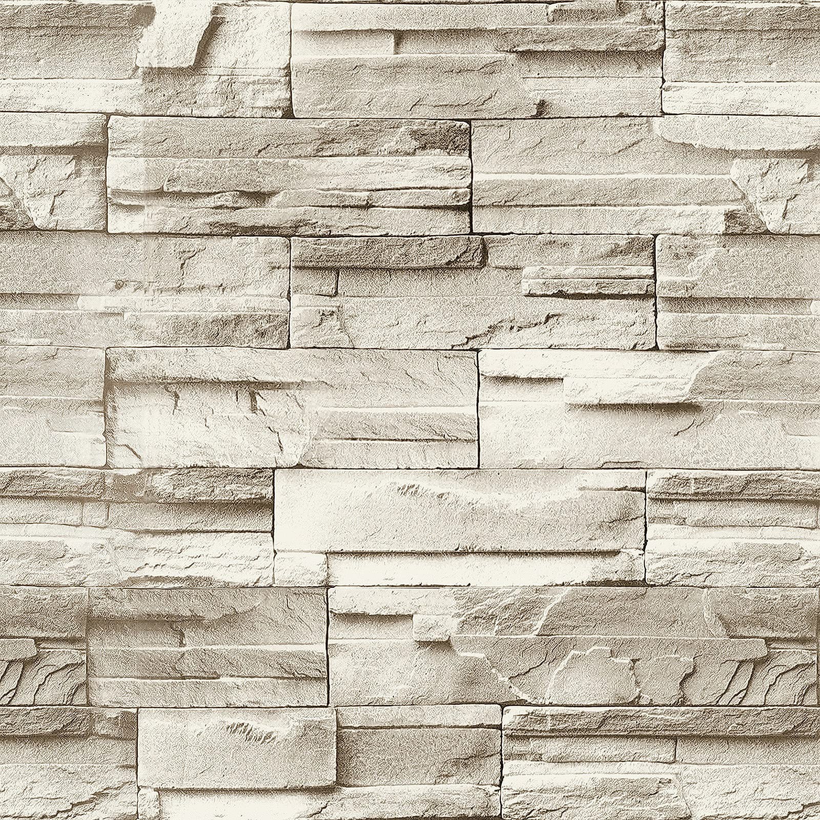 Faux Stone Wallpaper Peel and Stick Brick Wallpaper 17.7”×236.2