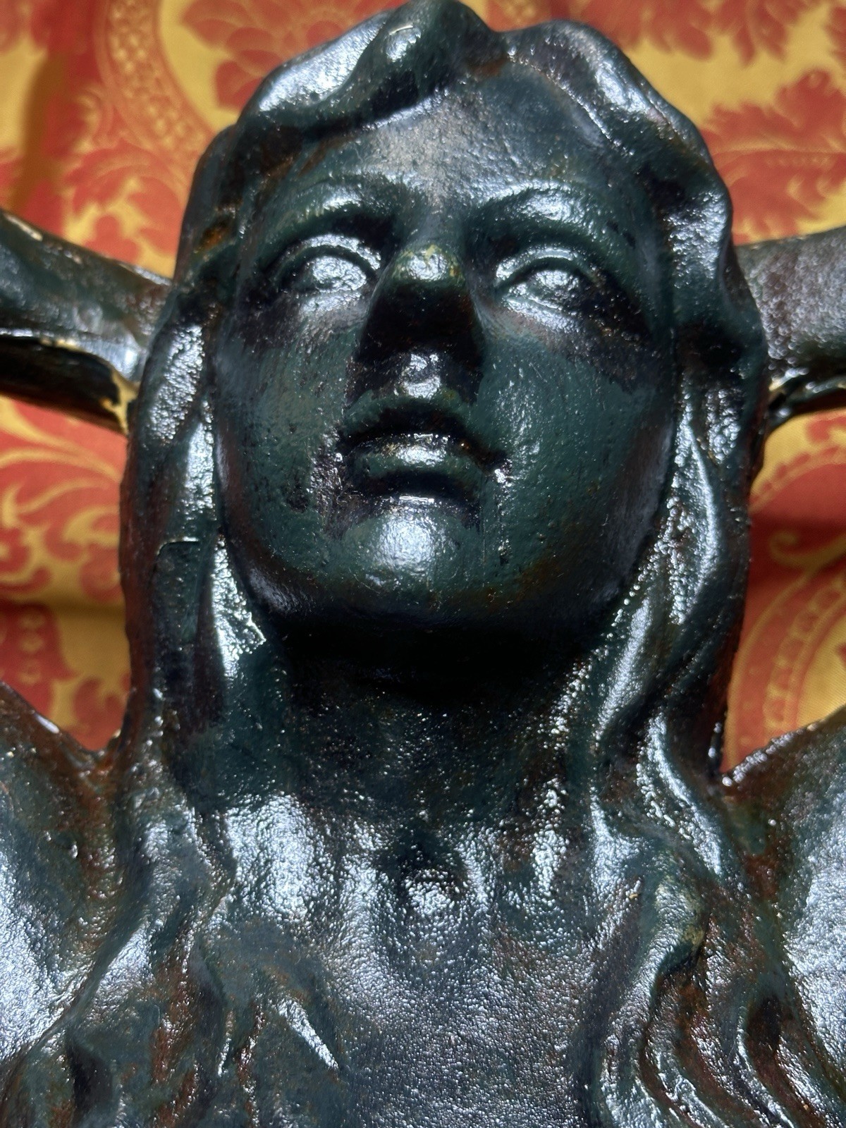Large Vintage Cast Iron Mermaid Heavy Architectural Decorative Statue 1890-1910
