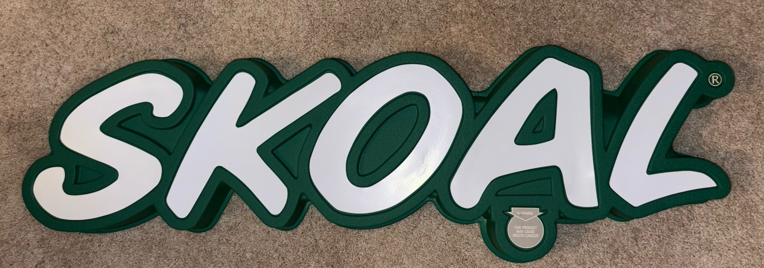 Vintage 3D Skoal Snuff Tobacco Store Display Plastic Trade Sign RARE 40” - NEW