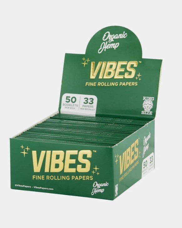 Vibes Papers Organic Slim King Size - 50 Pack 33 CT