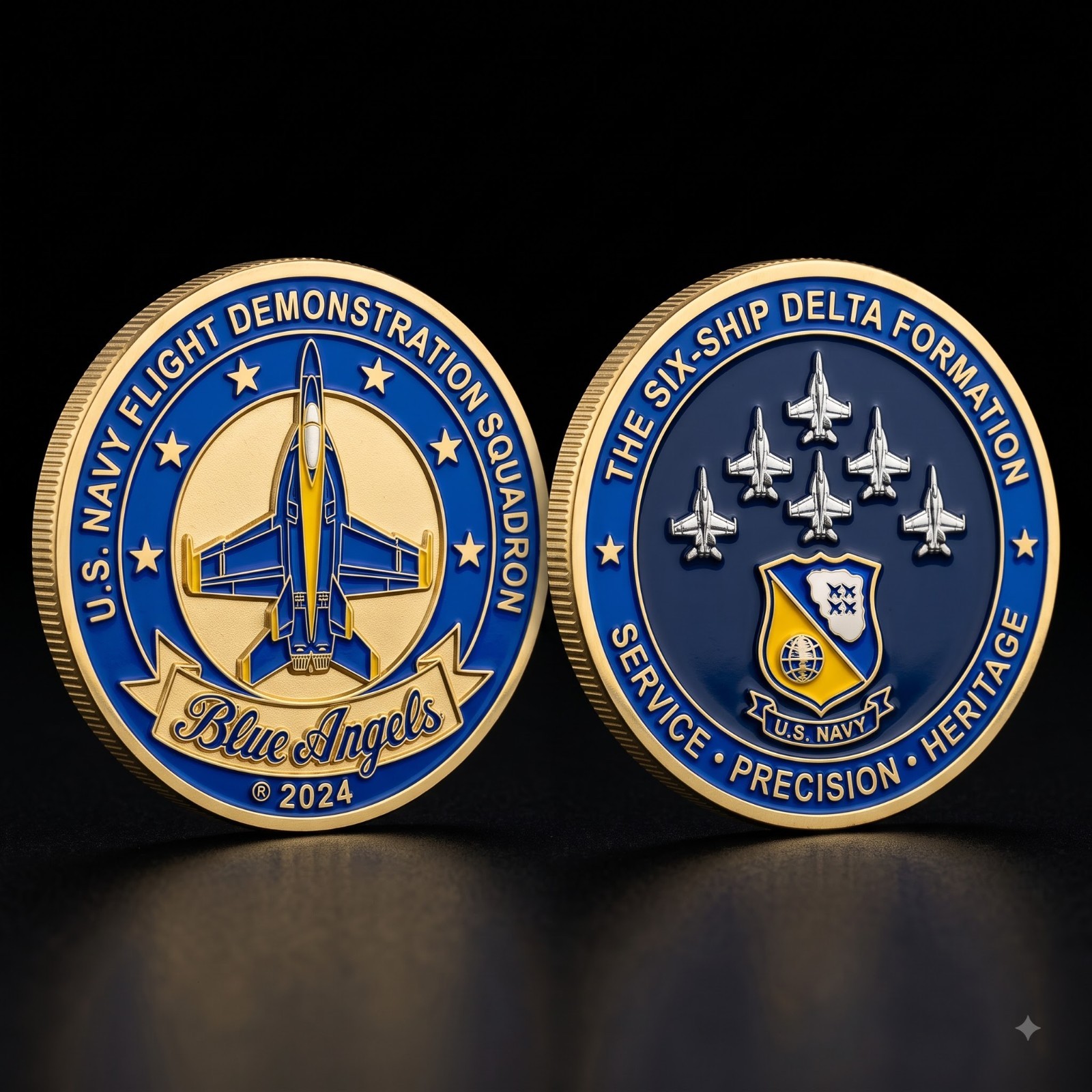 F/A Super Hornet Blue Angels US Navy Challenge Coin