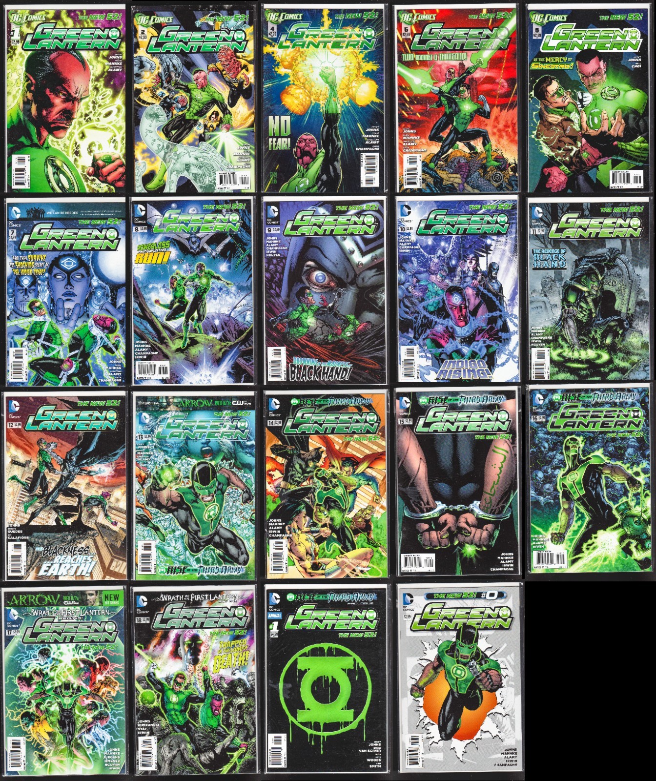 GREEN LANTERN NEW 52 (9.6/9.8 NM+/NM) 0-18 ANNUAL 1 NICE RUN HIGH GRADE LOT READ