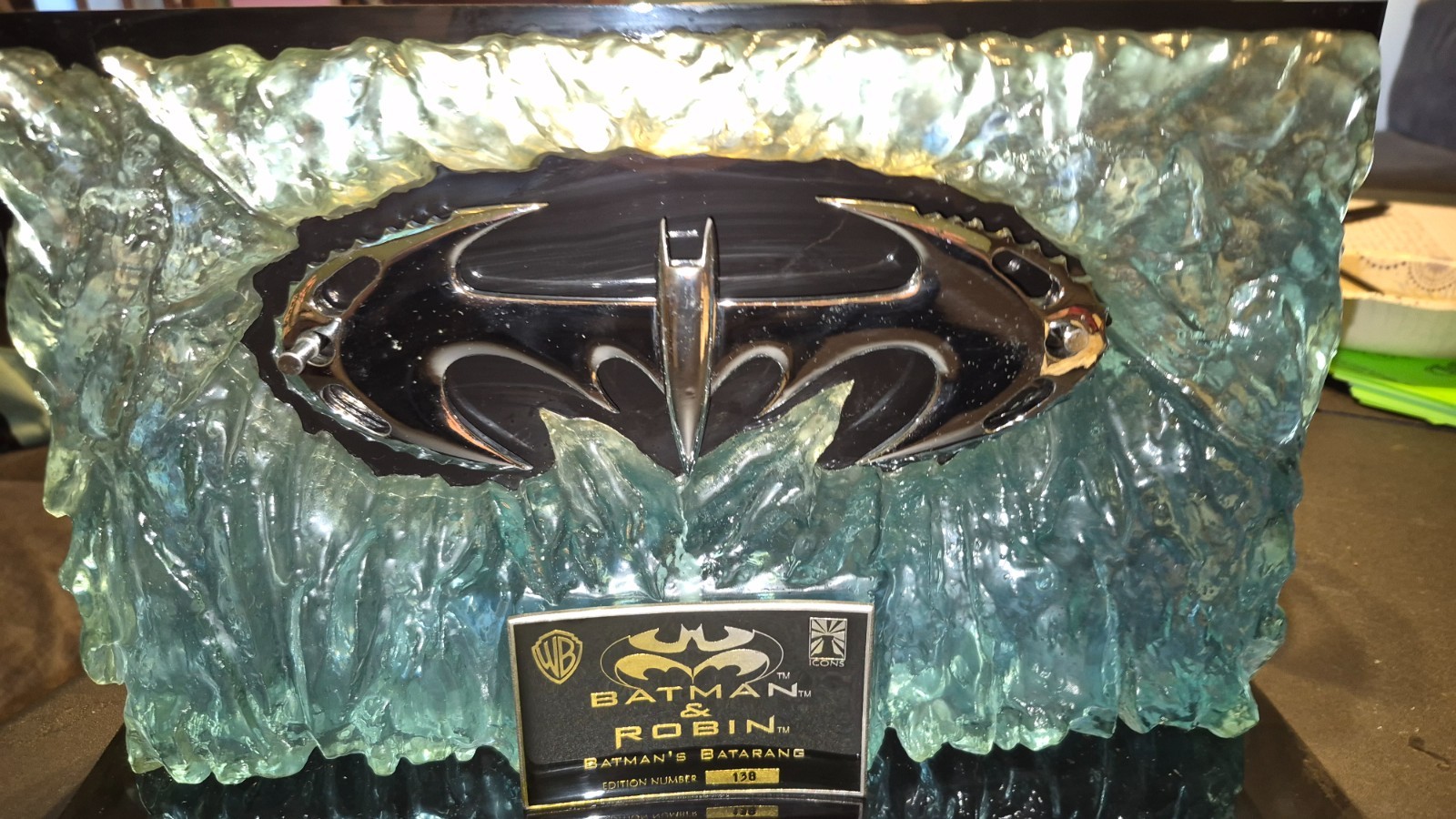 1997 Batman & Robin Batman Batarang Replica in case