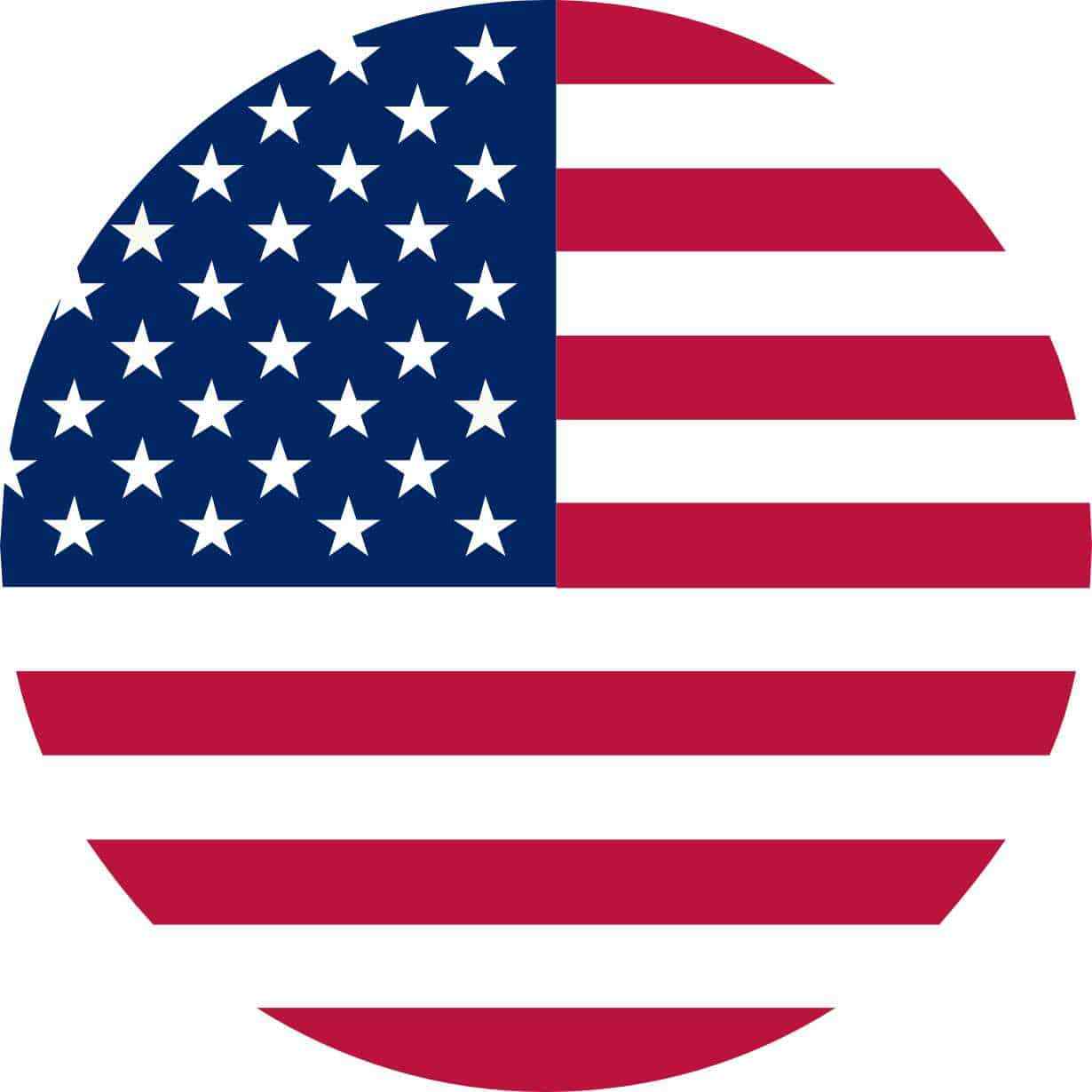 4in x 4in Circular American Flag Vinyl Sticker Car Truck Vehicle Bumper Decal