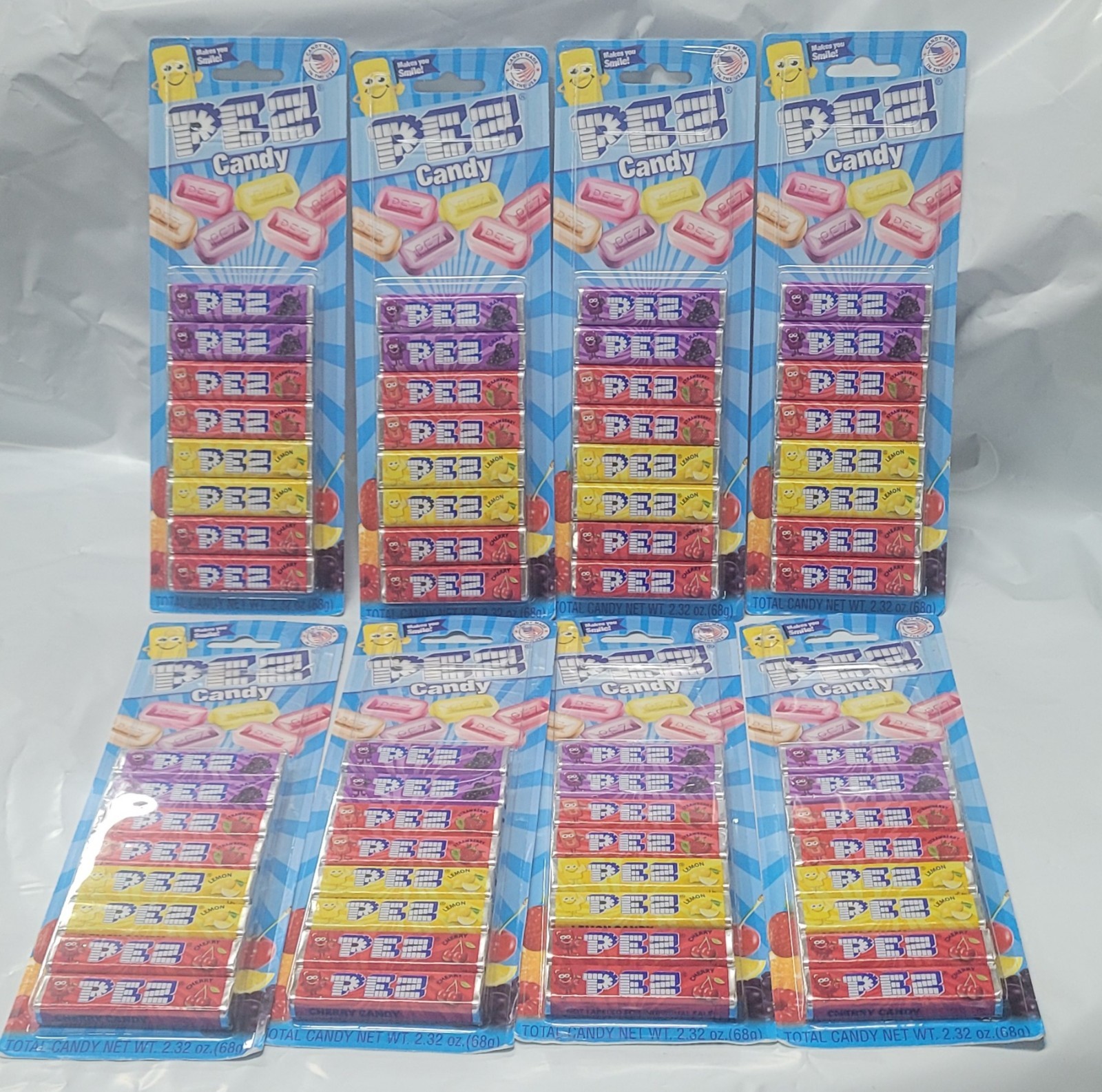PEZ CANDY REFILLS- 8 PACKS- GRAPE, STRAWBERRY, LEMON & CHERRY FLAVOR-EXP 10/2030 PEZ CANDY REFILLS- 8 PACKS- GRAPE, STRAWBERRY, LEMON & CHERRY FLAVOR-EXP 10/2030