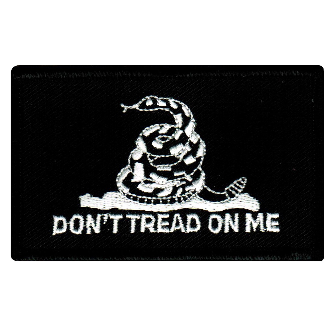 DON'T TREAD ON ME GADSDEN FLAG MORALE PATCH AMERICAN BLACK embroidered iron-on