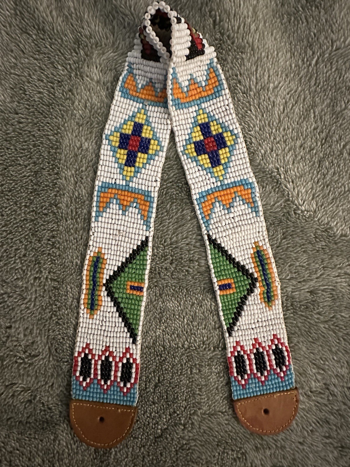 Vintage 1950's or 60's Native American Handmade Thunderbird  Beaded 17