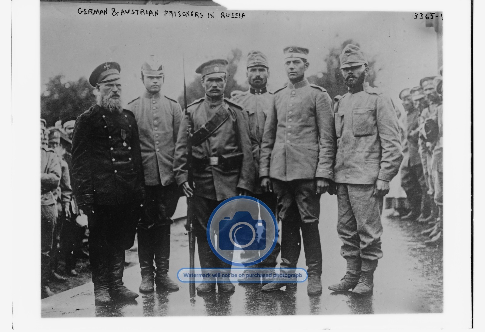 GERMAN AUSTRIAN PRISONERS POW CAPTURED IN RUSSIA 1910 13X19 PHOTO