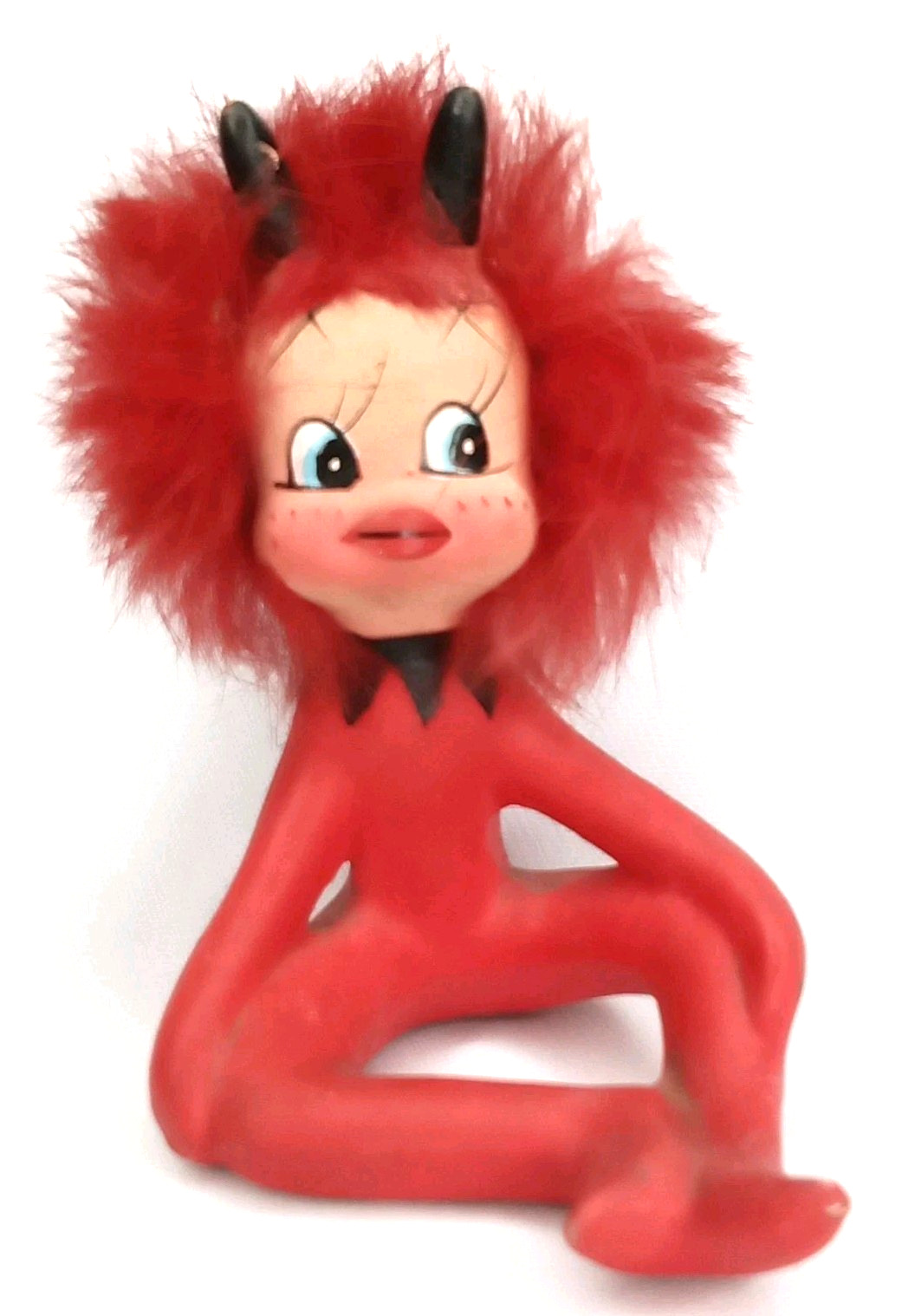 Vintage 1960s Enesco Rita The Red Imp Halloween Ginger Devil Pixie Figurine