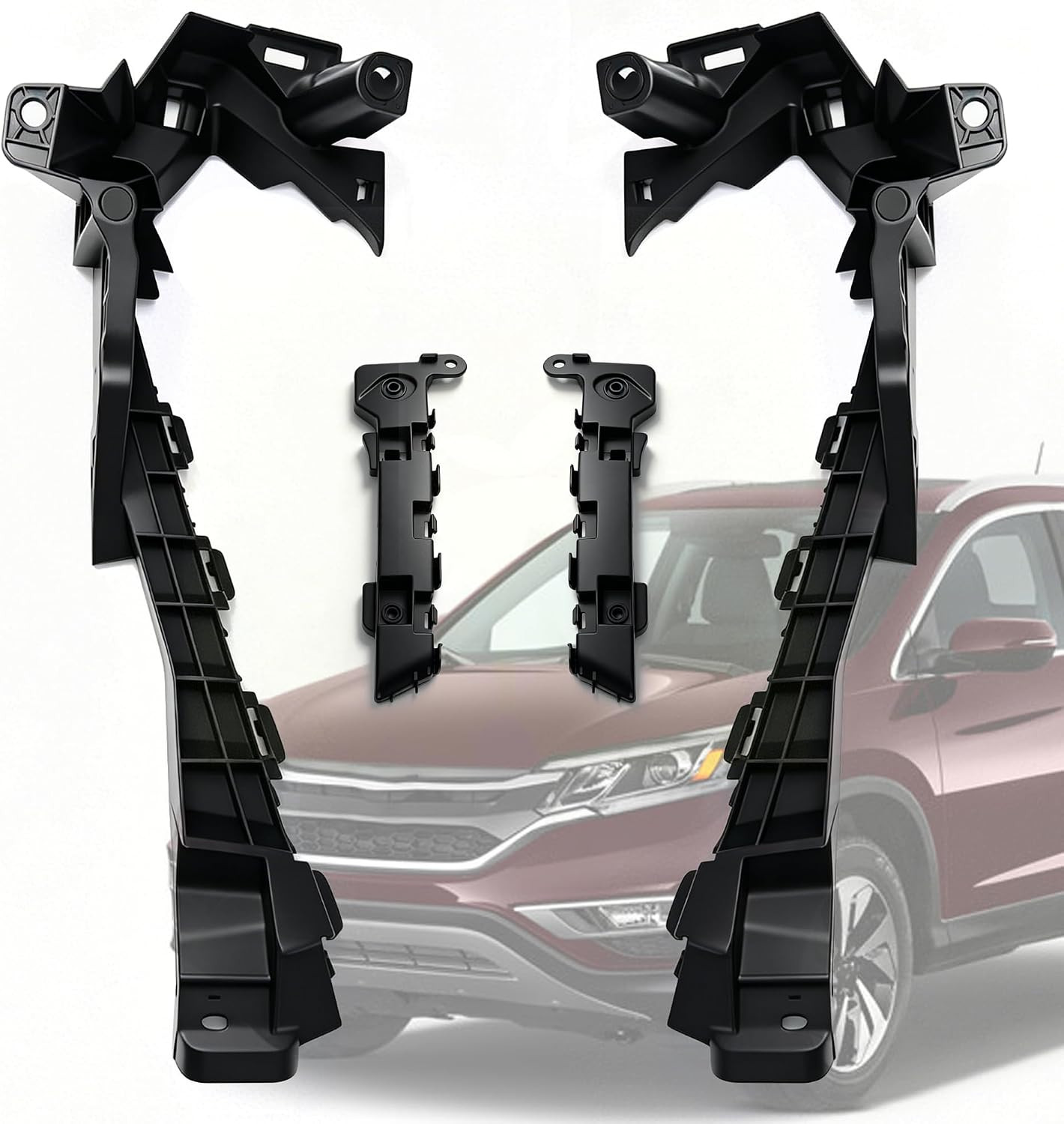 4Pcs Front Left Right Side Bumper Bracket and Headlight Hold Mount Support Retai