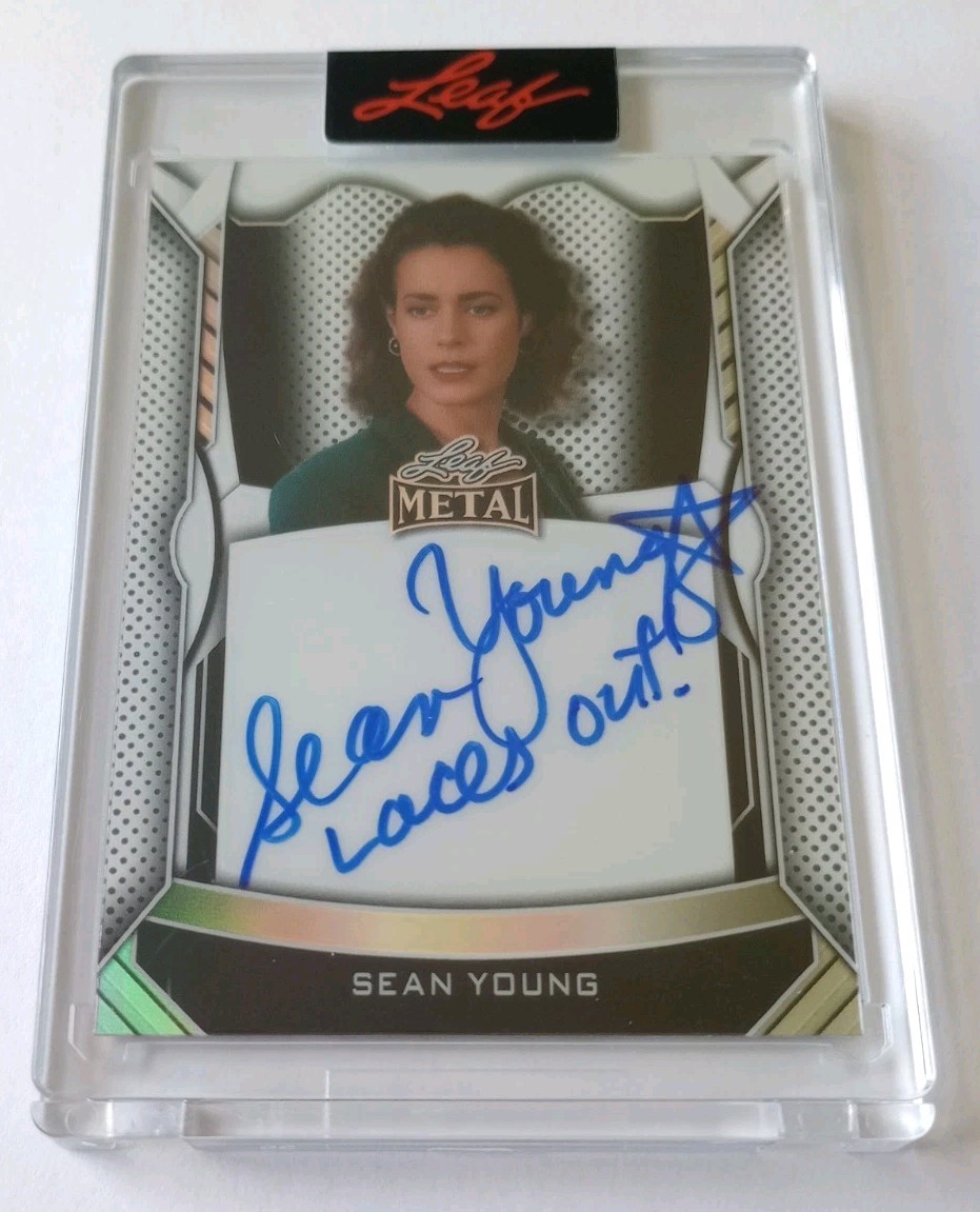 Sean Young 2026 Leaf Metal Authentics On-Card Auto Inscriptions 6/9 \