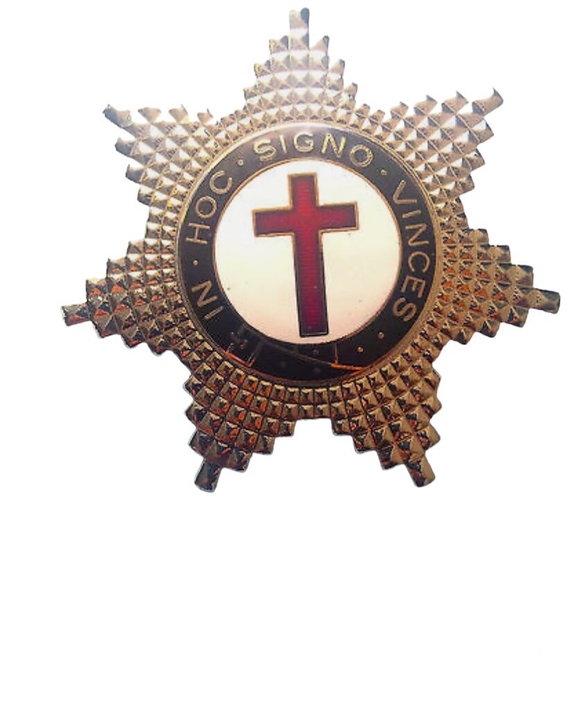 Knights Templar The Lux Silver star Heavy Badge