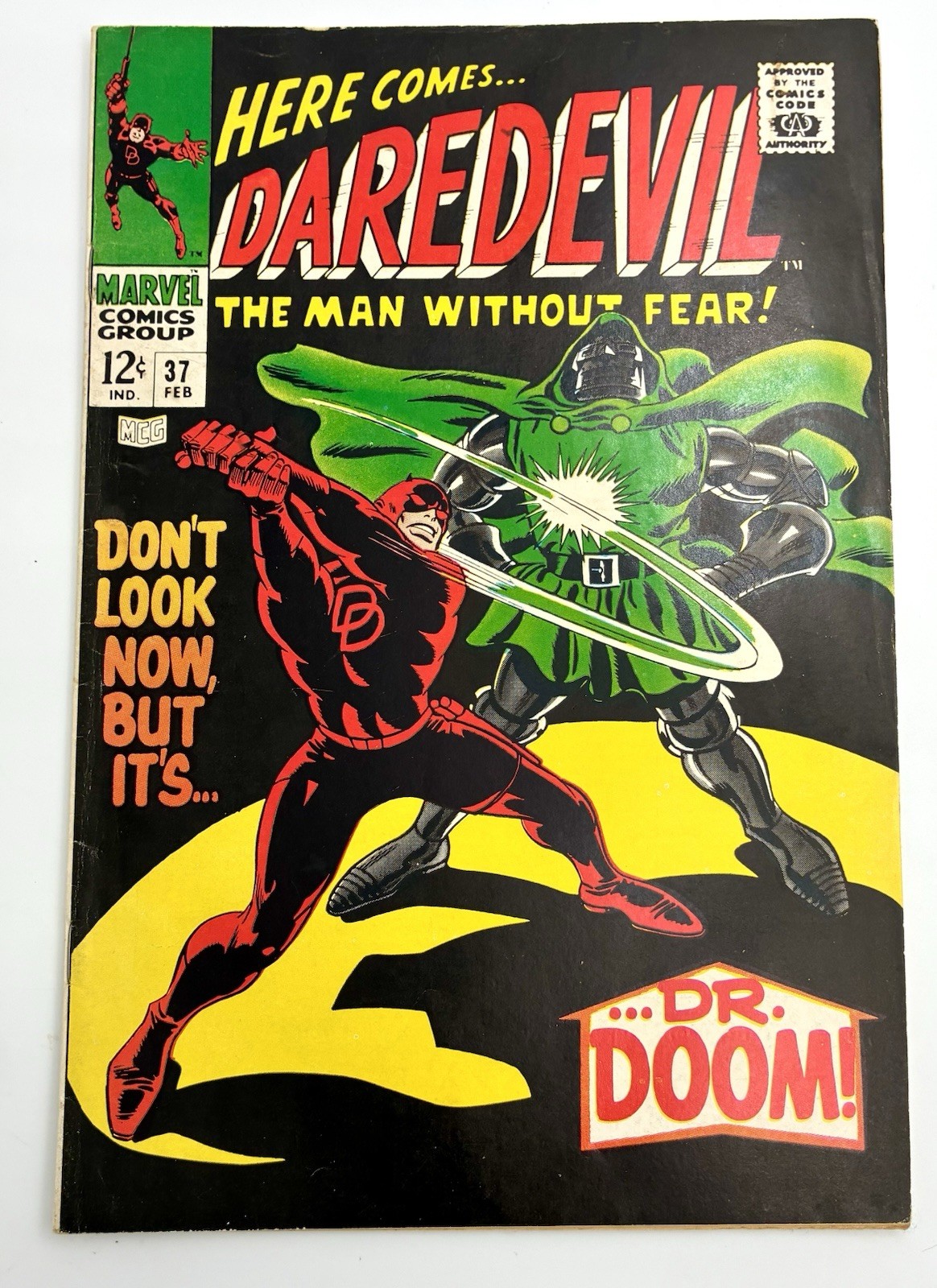 Daredevil #37 1968 5.5 F- 🔑 1st Fight Daredevil Vs Dr Doom