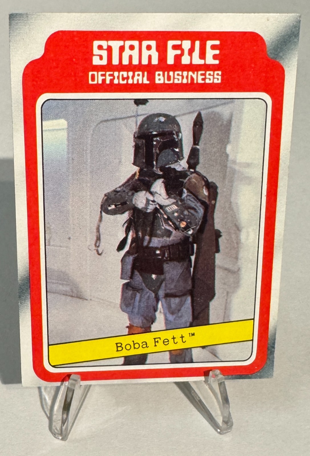 1980 Topps Star Wars Empire Strikes Back Boba Fett Star File Rookie Card