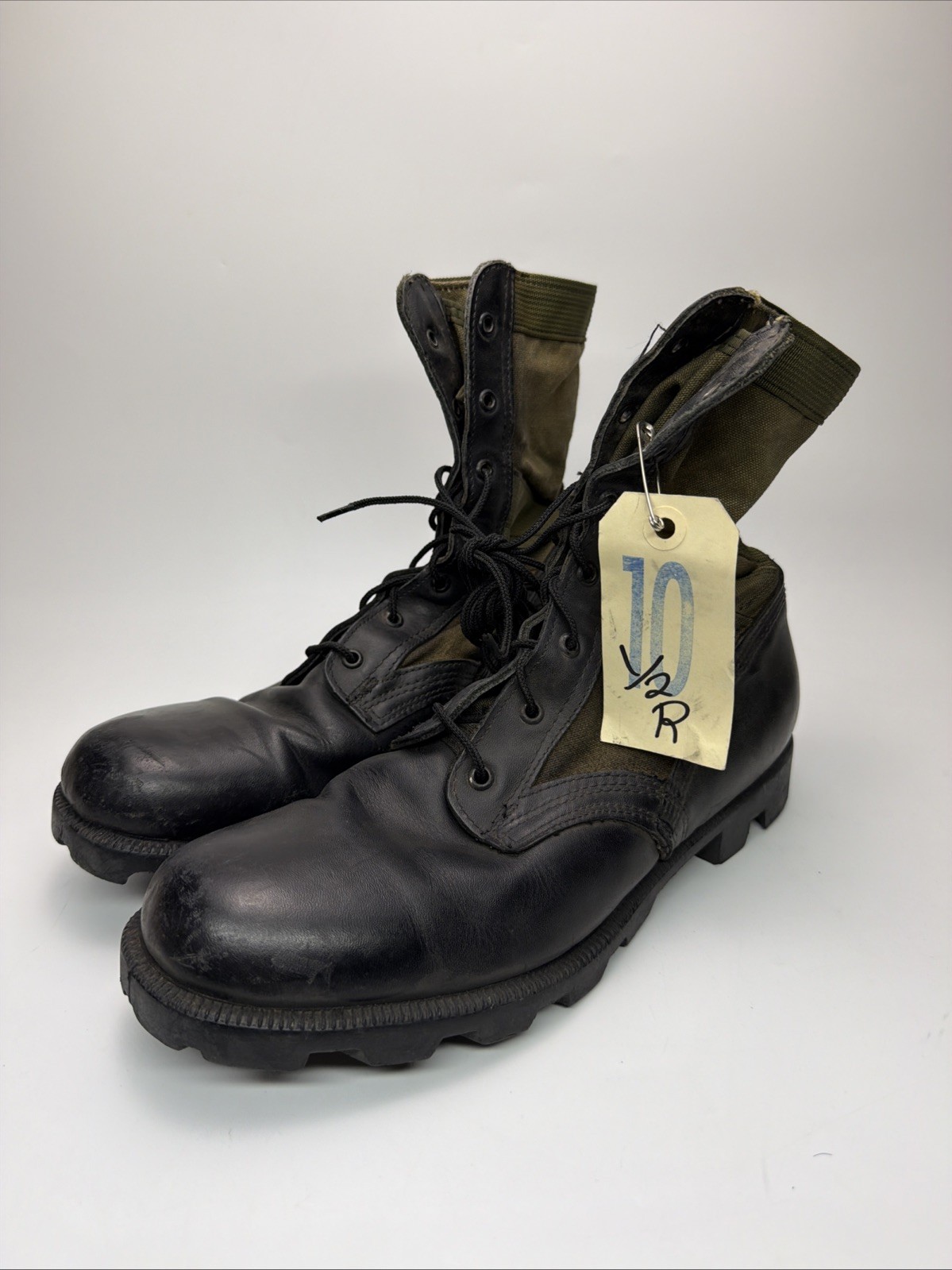 Vintage Vietnam War Era Army Jungle Combat Boots Mens 10.5 Reg Green Altama USA