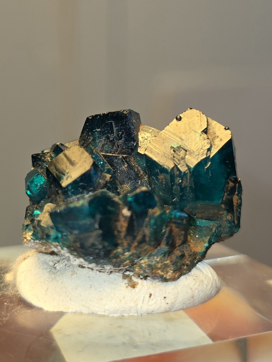 Rare Gemmy Green Dioptase Crystal Cluster Mineral Specimen - Mindouli, Congo