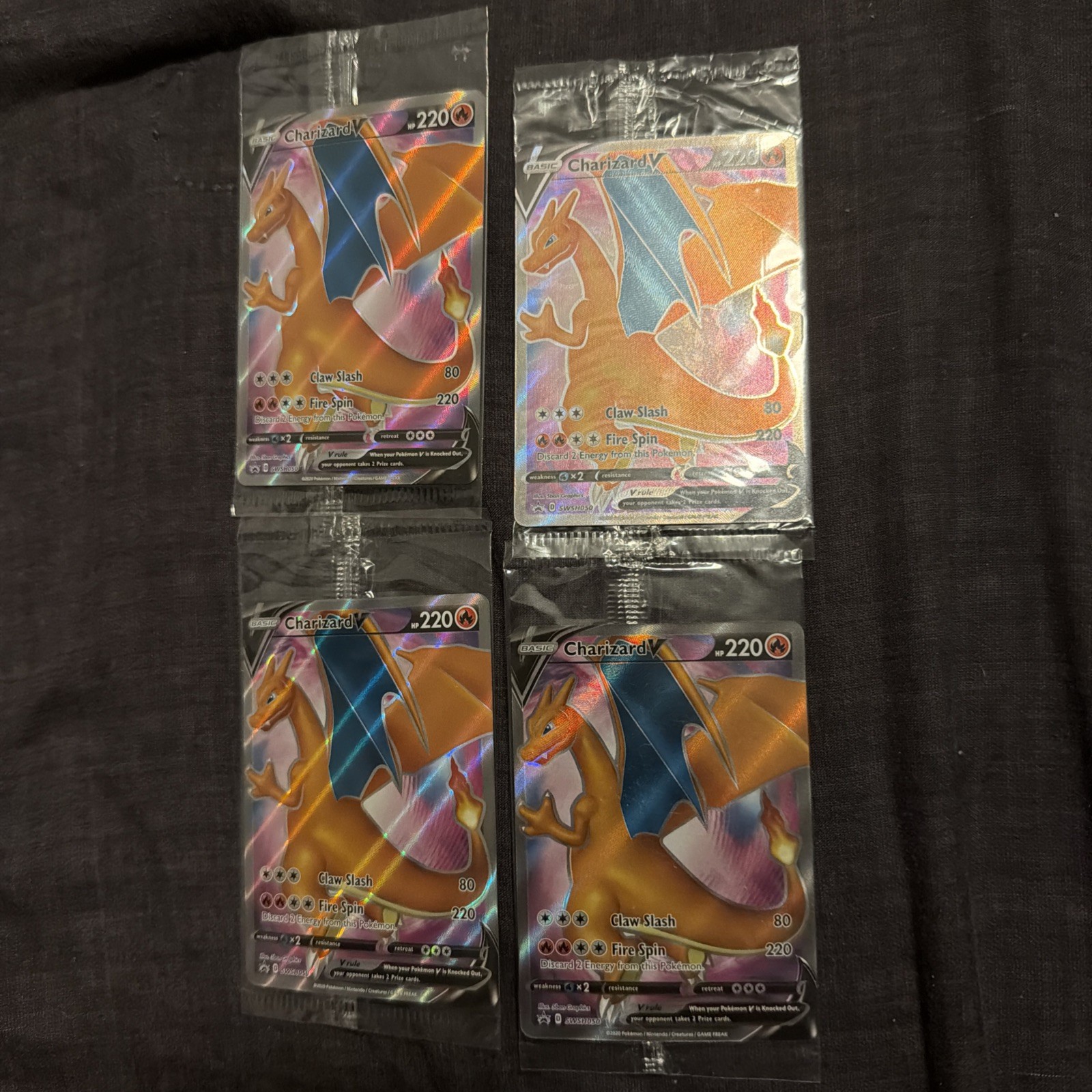 Lot Of 4 Pokémon TCG Champions Path Charizard V Promo SWSH050 Cards New Sealed
