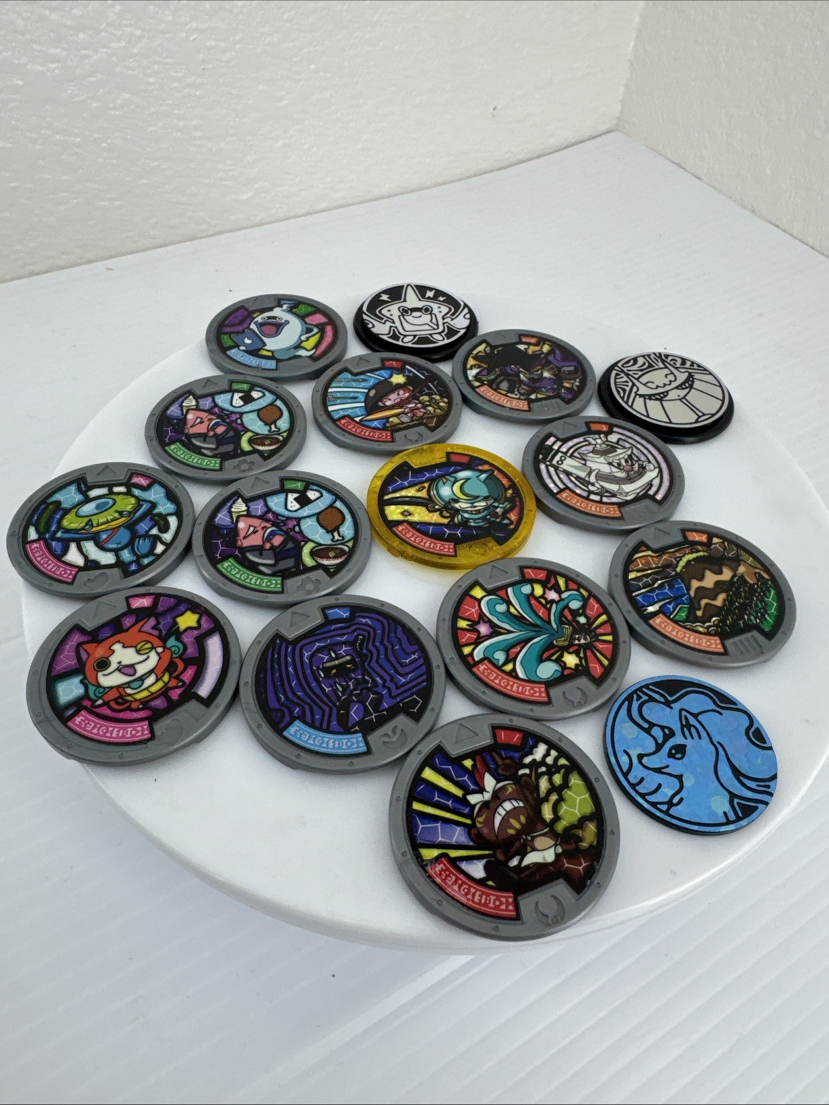 Lot Set of 16 Yokai Watch Lafalotta Hasbro Medal Rare Gift Must Have Collectable