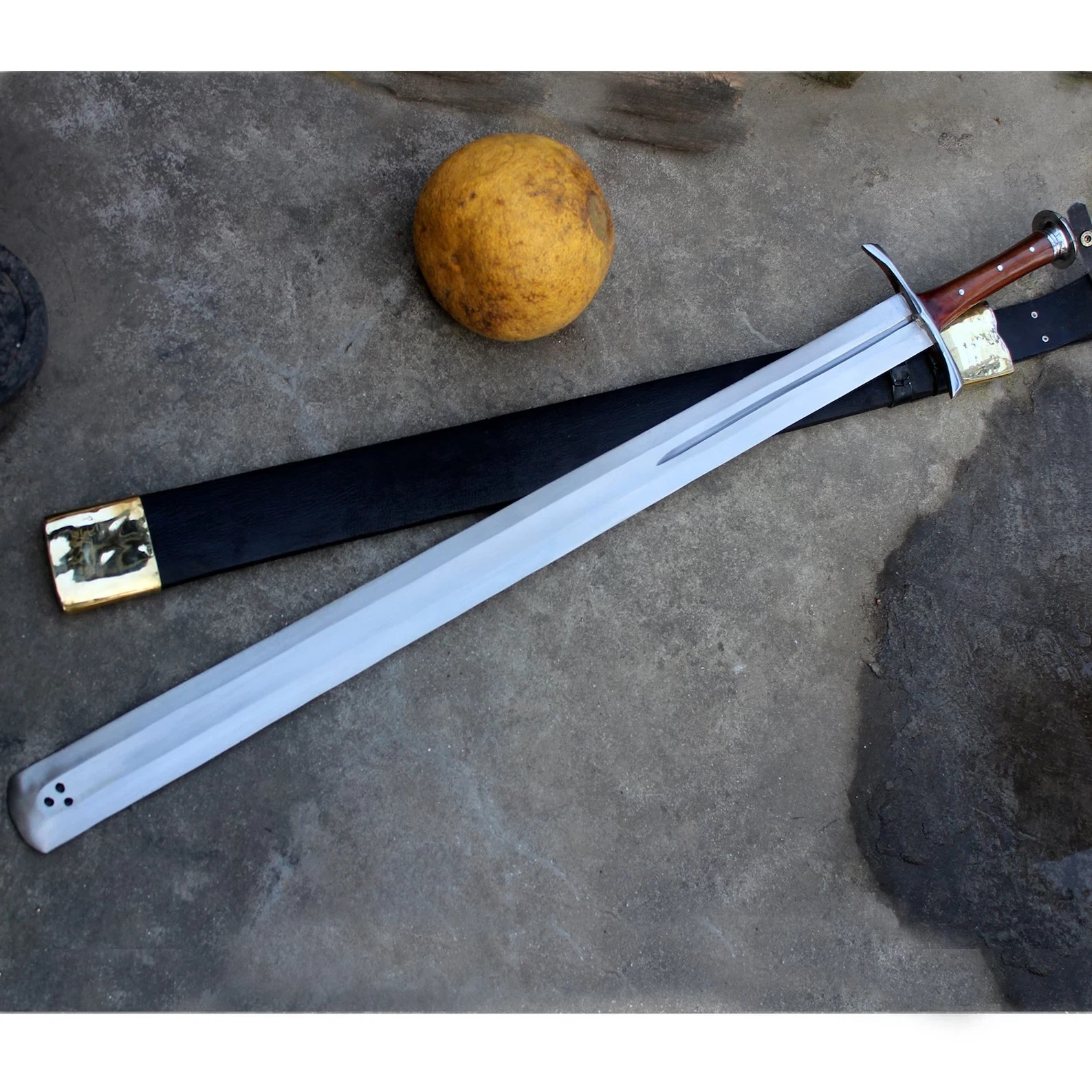 36 Inches Long Executioner's Sword Handmade Sword Carbon Steel Blade W/Scabbard