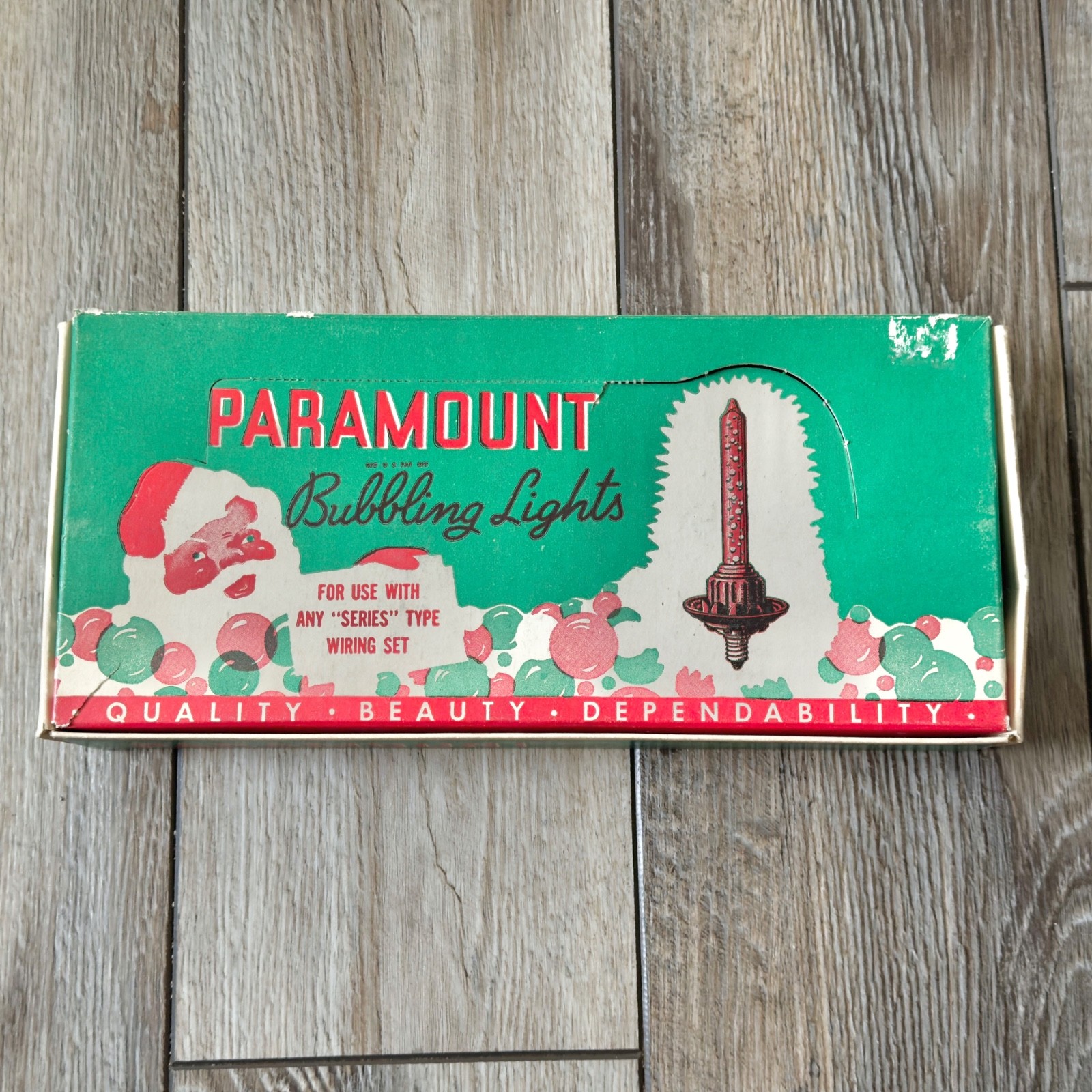 BOX ONLY Vintage Paramount Christmas Lights EMPTY BOX NO LIGHTS NO CORD #2 Rare