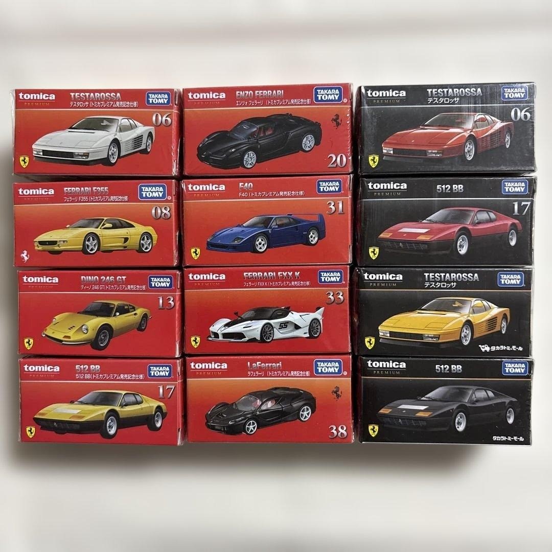 Tomica Premium Ferrari Set of 12 Limited Edition Diecast Cars