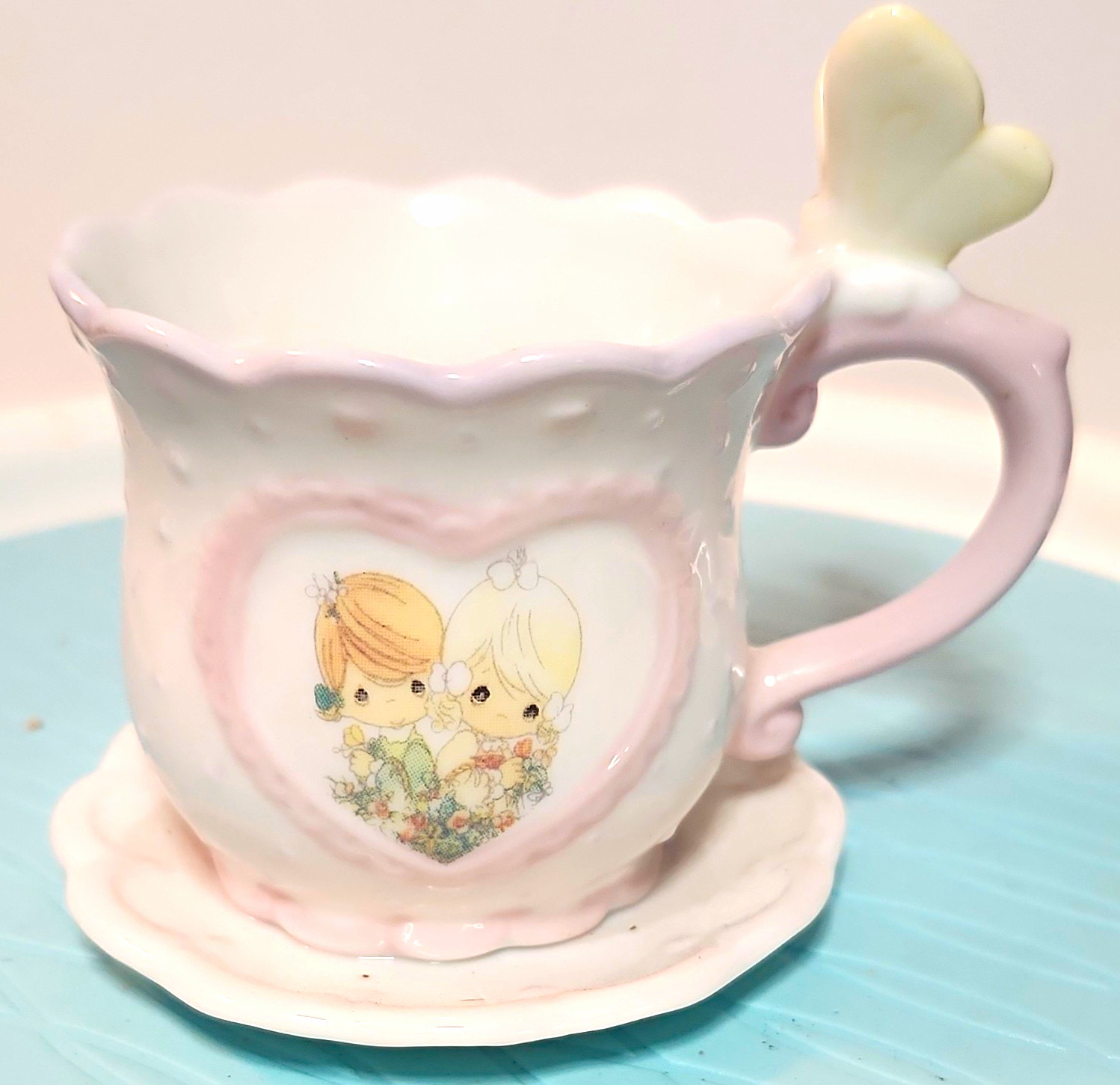 Enesco Precious Moments Collection 1994 Cup & Saucer “To My Forever Friend” 4oz Enesco Precious Moments Collection 1994 Cup & Saucer “To My Forever Friend” 4oz