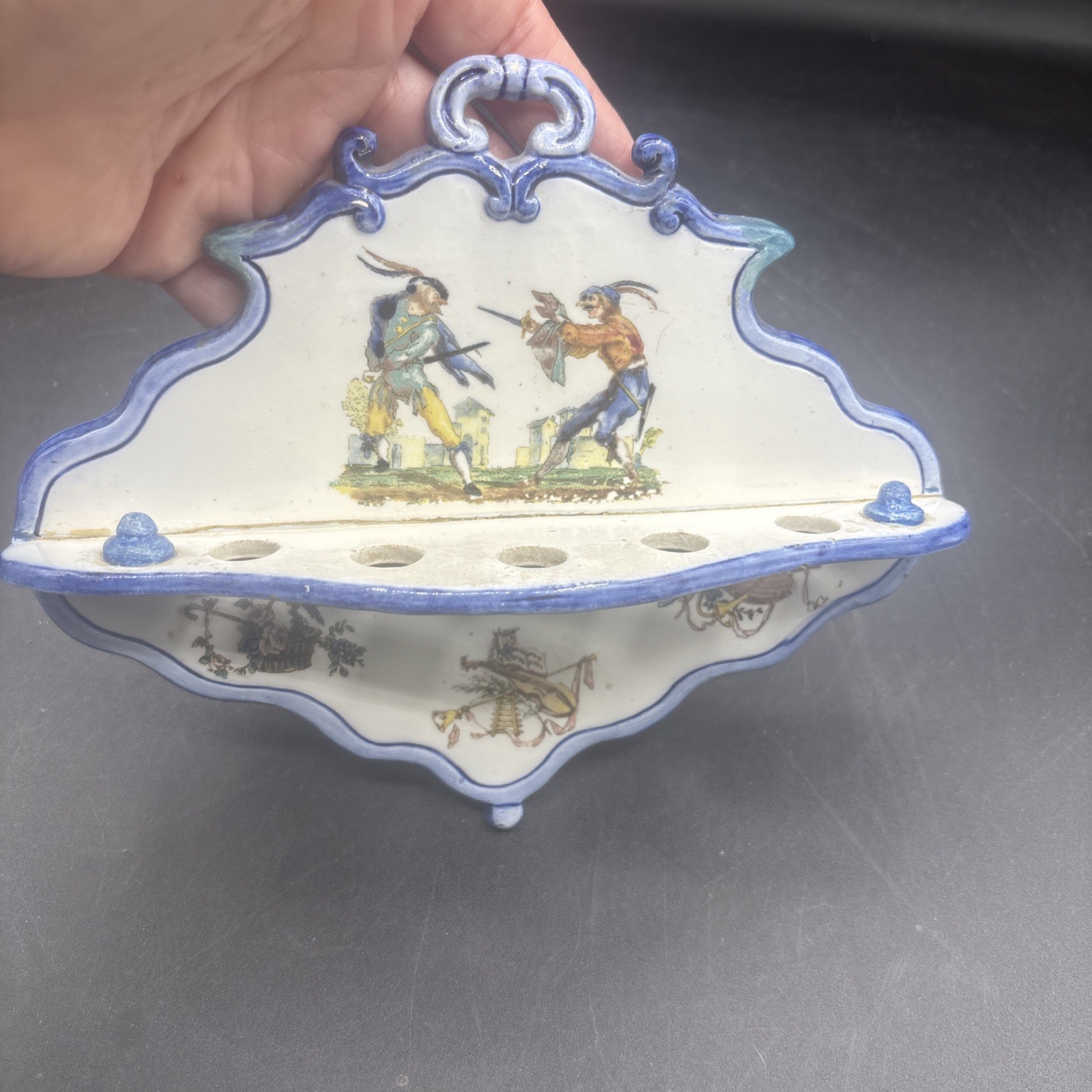 Rare Antique French Porcelain Pipe Rack c Mid To Late 1800’s Rare Antique French Porcelain Pipe Rack c Mid To Late 1800’s