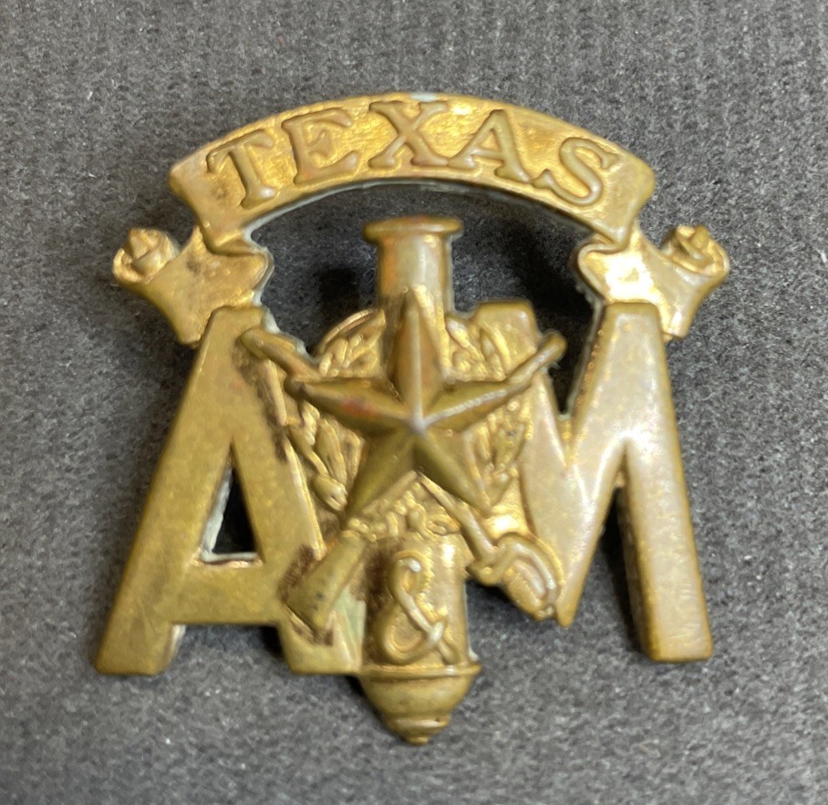 US Vietnam Texas A & M Cadet Visor Hat Cap Badge SB NS Meyer, Inc. New York C36