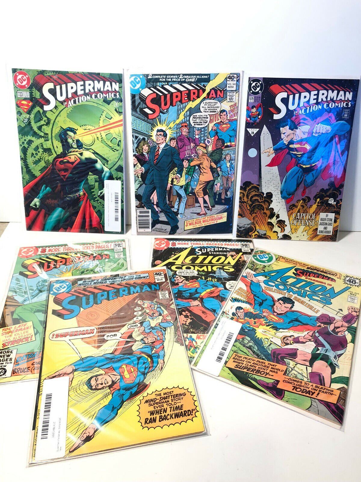 LOT 0F 7 DC SUPERMAN COMIC BOOKS ~
