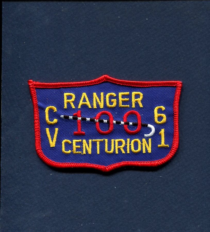 CV-61 USS Ranger 100 TRAPS Centurion Carrier Landing US Navy Squadron Patch