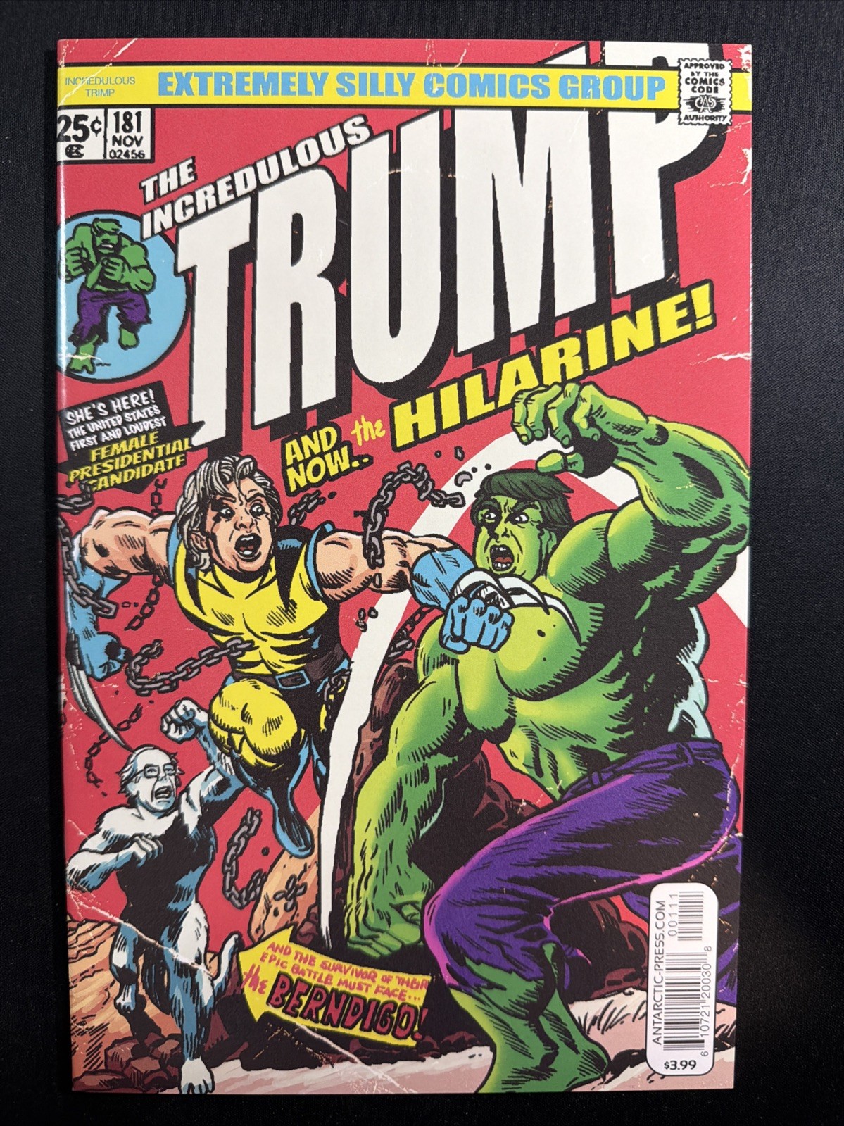 The Incredulous Trump Trump Vs Clinton Color Comic Book Hulk NM *A17
