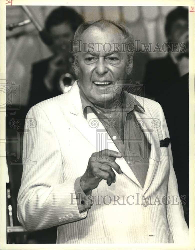 1987 Press Photo Woody Herman, leader of The Woody Herman Orchestra - lrp54788