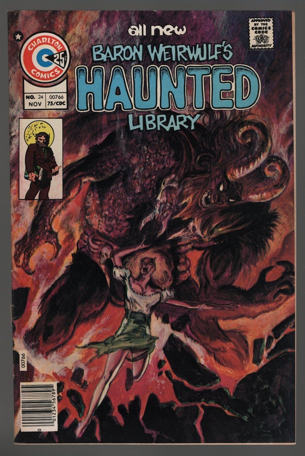 BARON WEIRWULF'S HAUNTED LIBRARY #24 TOM SUTTON DEMON HORROR COVER