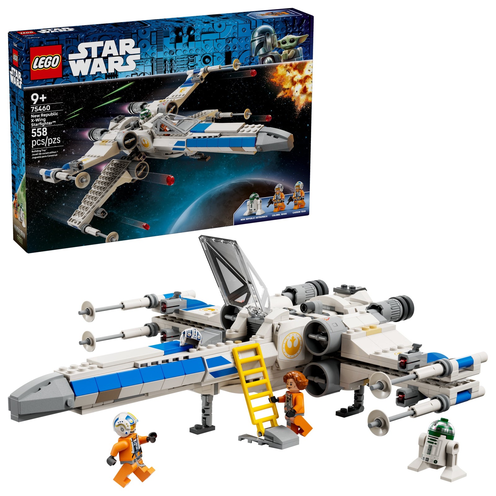 LEGO Star Wars New Republic X-Wing Starfighter Building Toy, 558 Pieces,