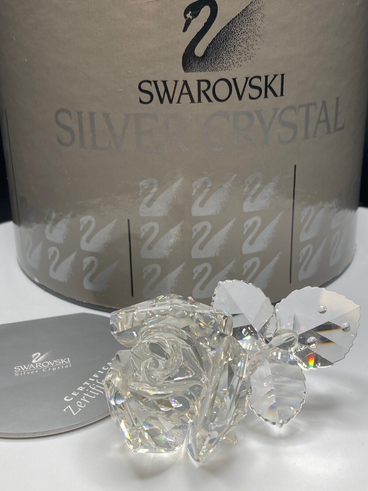 Swarovski Crystal 7478 000 001 The Rose 174956 In Box With Certificate