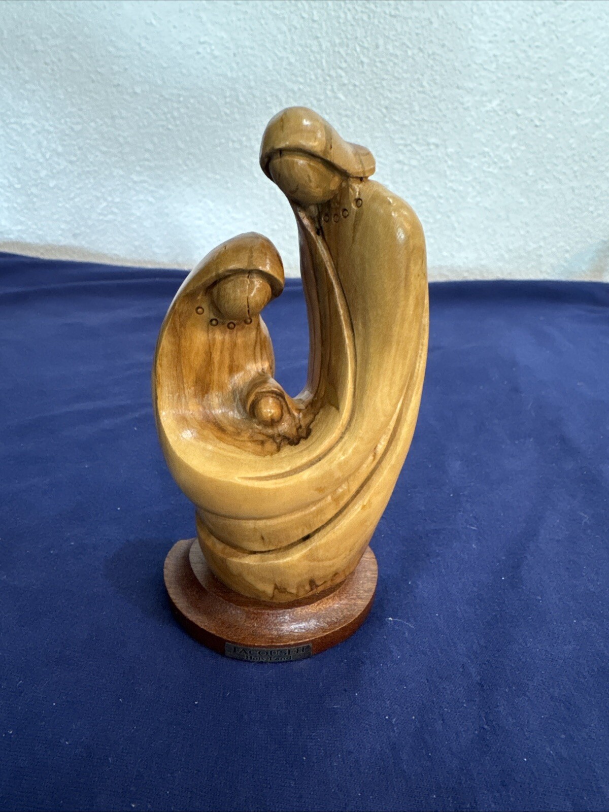 GALILEE Olive Wood Nativity Figurine Statue- Artist JERIES FACOUSEH HAND CARVED