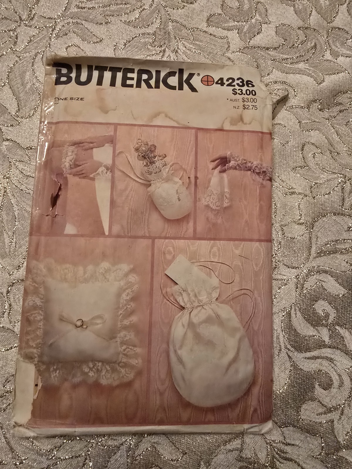 1980's Butterick Bridal Accessories Pattern 4236 UNCUT