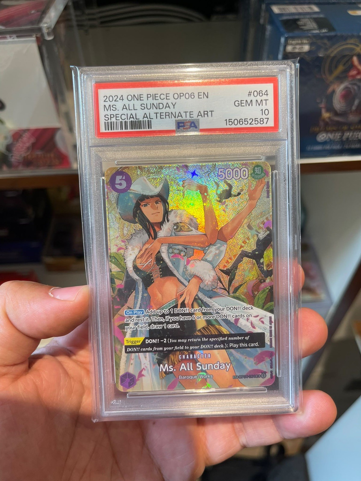 Ms All Sunday OP04-064 SP Wings Of The Captain One Piece PSA 10