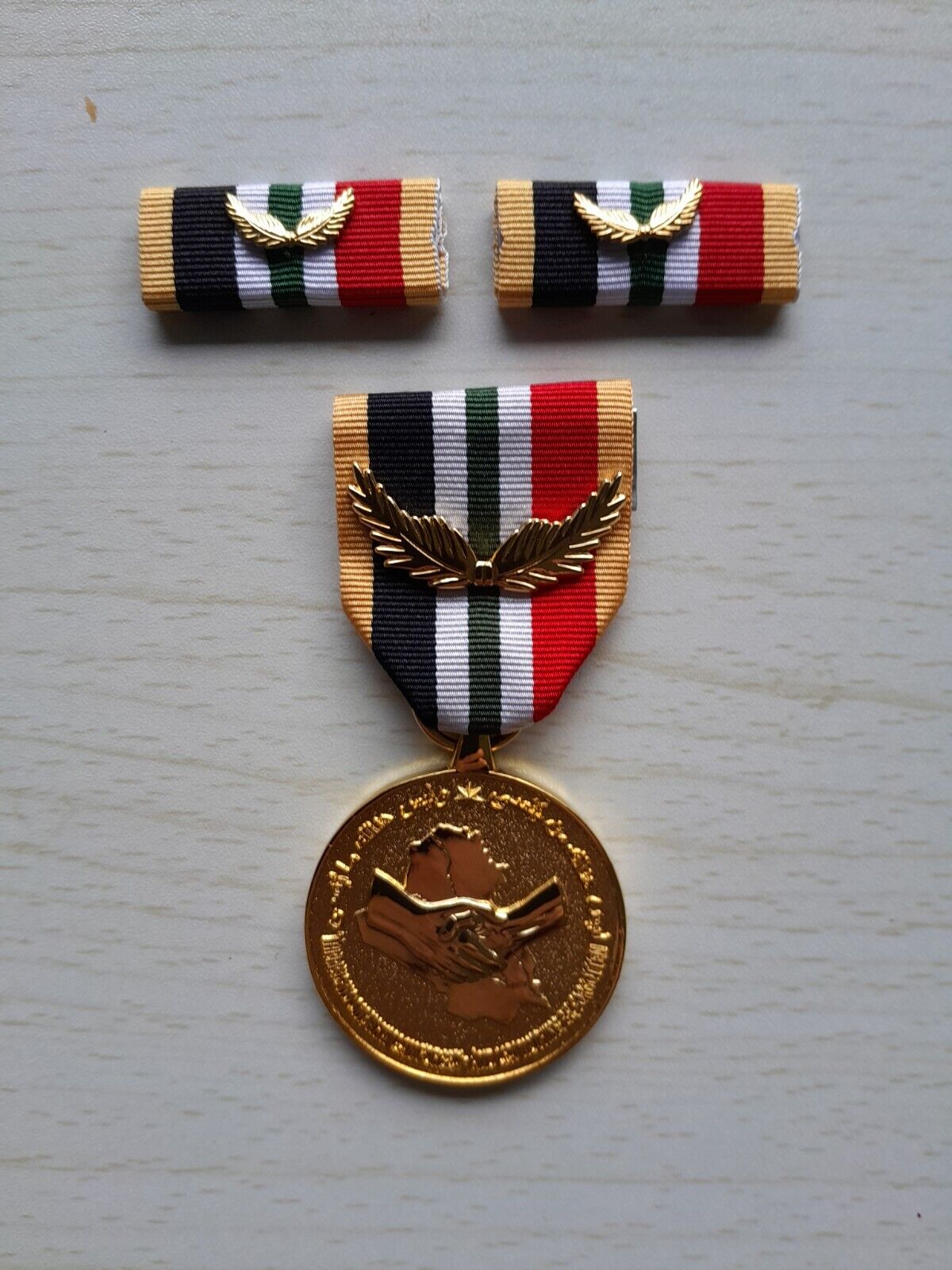 IRAQ COMMITMENT MEDAL WITH TWO SERVICE RIBBONS (MILITARY VERSION)