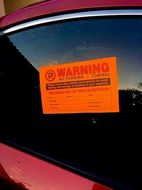 ⭐ BEST ⭐ 10 NO ILLEGAL PARKING VIOLATION WARNING TOW STICKERS /SCRAPE-TO-REMOVE