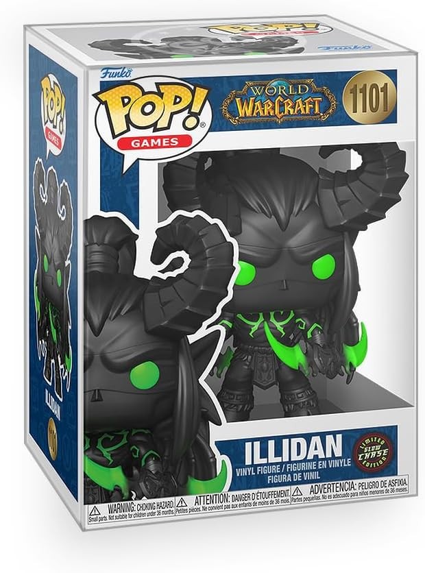 Funko Pop Vinyl: World of Warcraft - Illidan (Glow) (Chase) #1101 + Protector Funko Pop Vinyl: World of Warcraft - Illidan (Glow) (Chase) #1101 + Protector