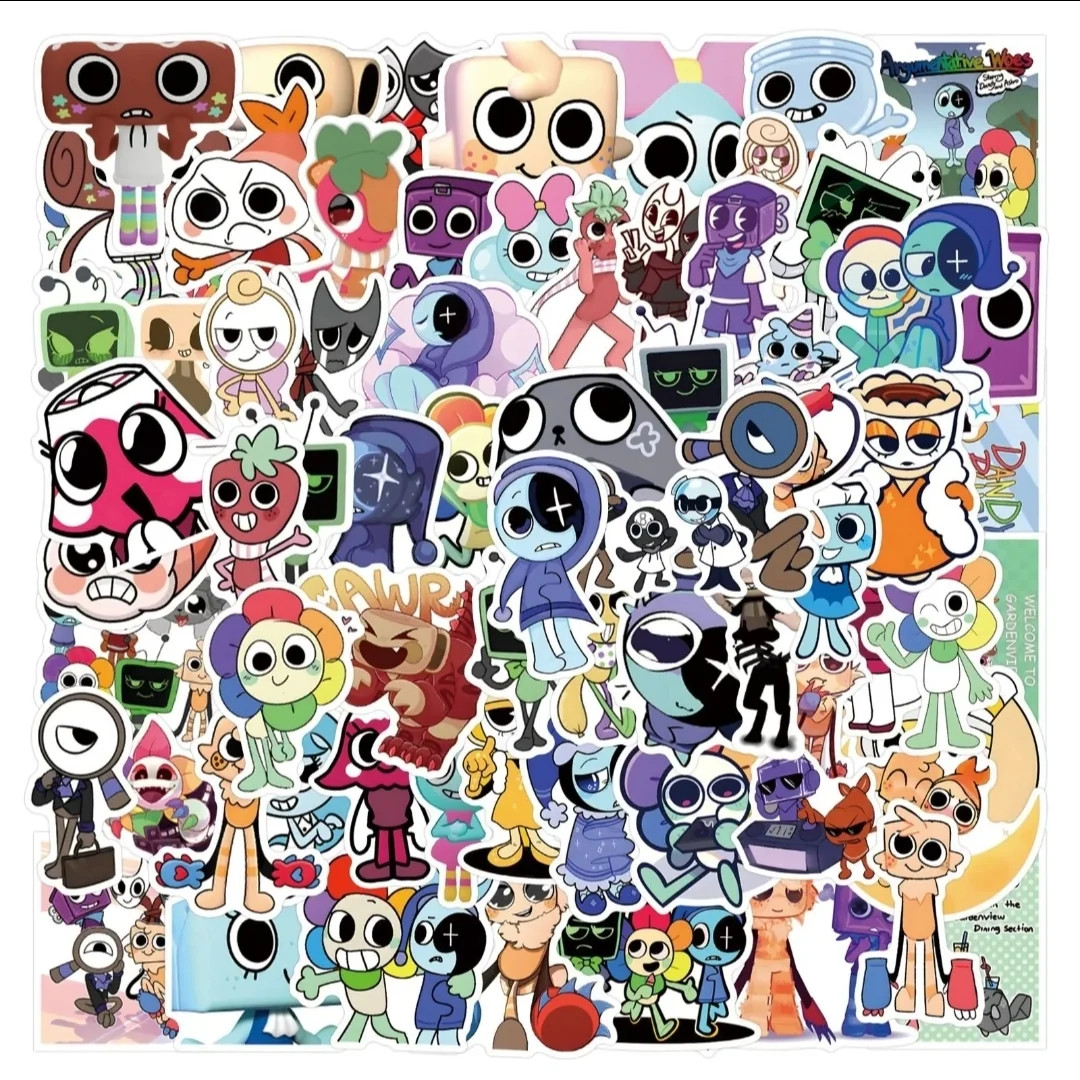 Dandy's World Stickers – Cute Characters | Waterproof Vinyl Decals 100-Piece