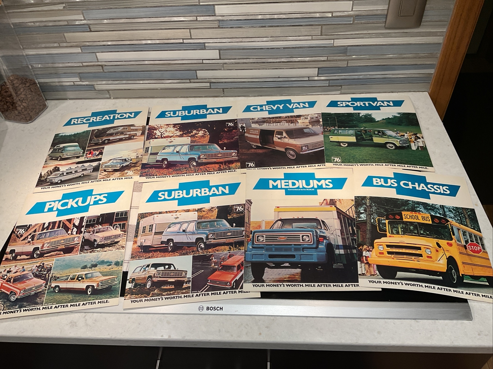 1976 Chevy trucks brochure collection eight pieces