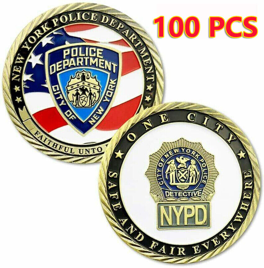 100PCS US New York Police Department Challenge Coin Commemorative Collectible