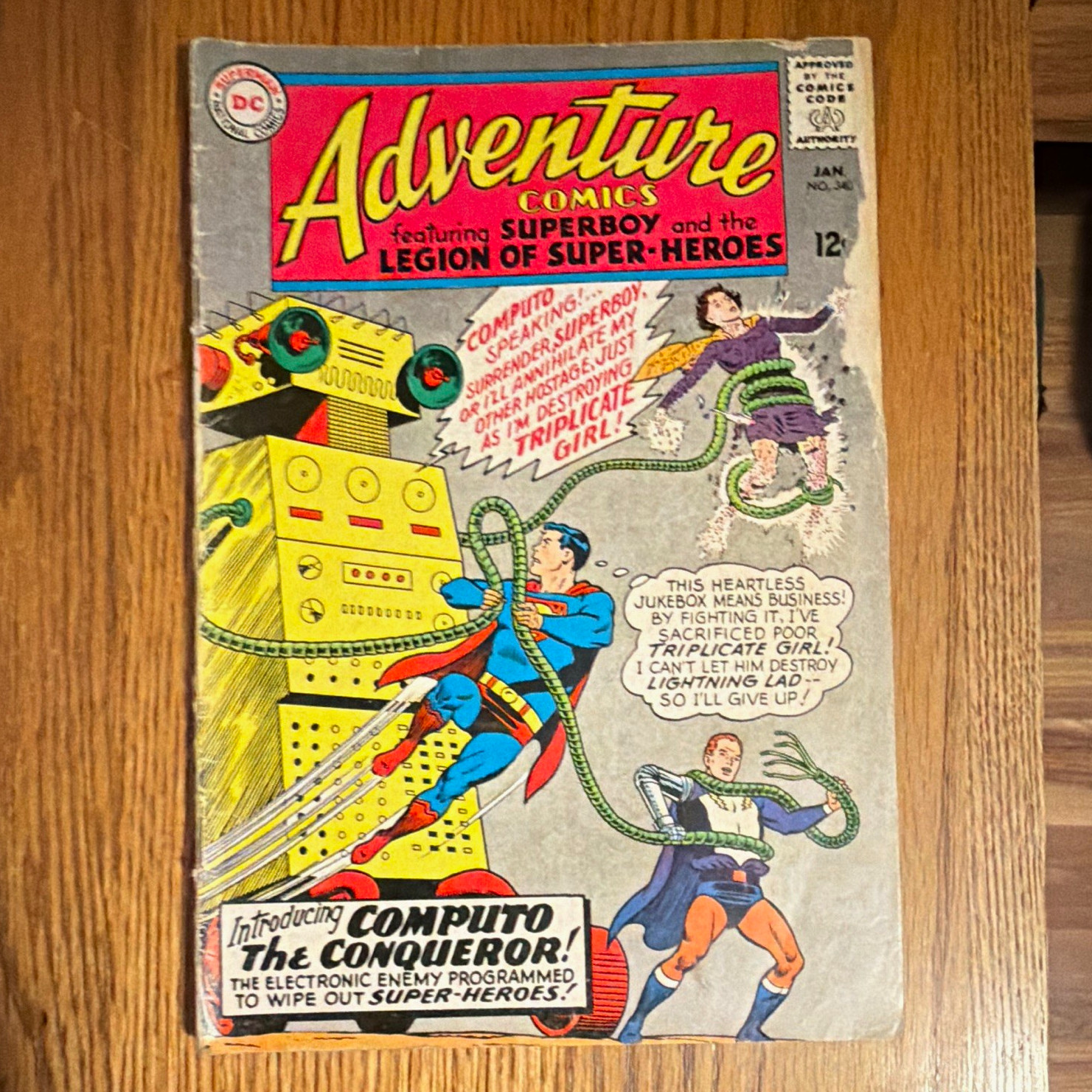 DC Comics Adventure Comics #346 (1966) Superboy Legion of Super-Heroes Shooter