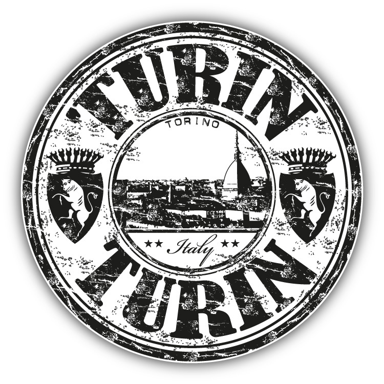 Turin City Italy Grunge Travel Stamp Car Bumper Sticker Decal 5