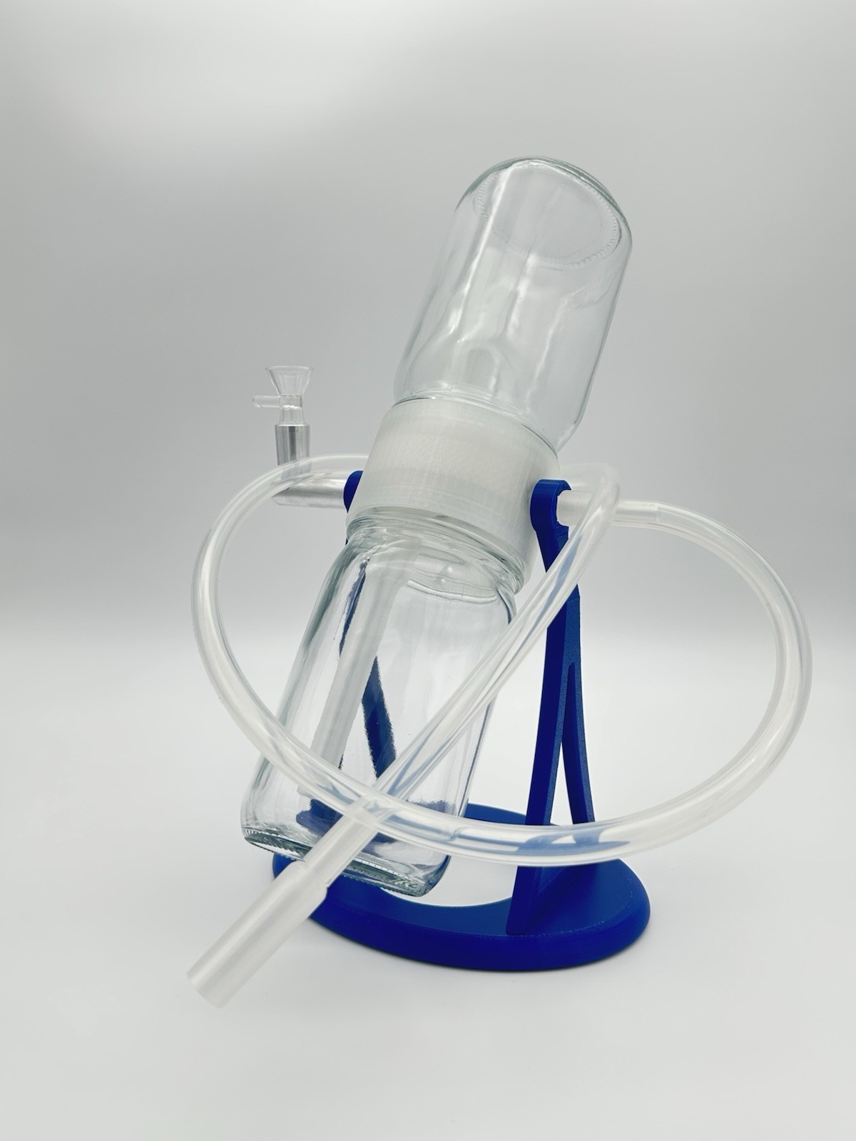 360 Rotating Gravity Bong/Hookah Water Pipe. Ocean Blue/Clear Edition