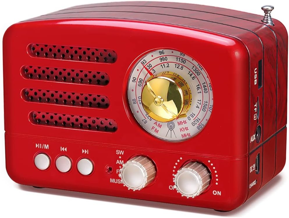 J-160 Retro Vintage AM FM Radio with Bluetooth Speaker Gifts for Mom