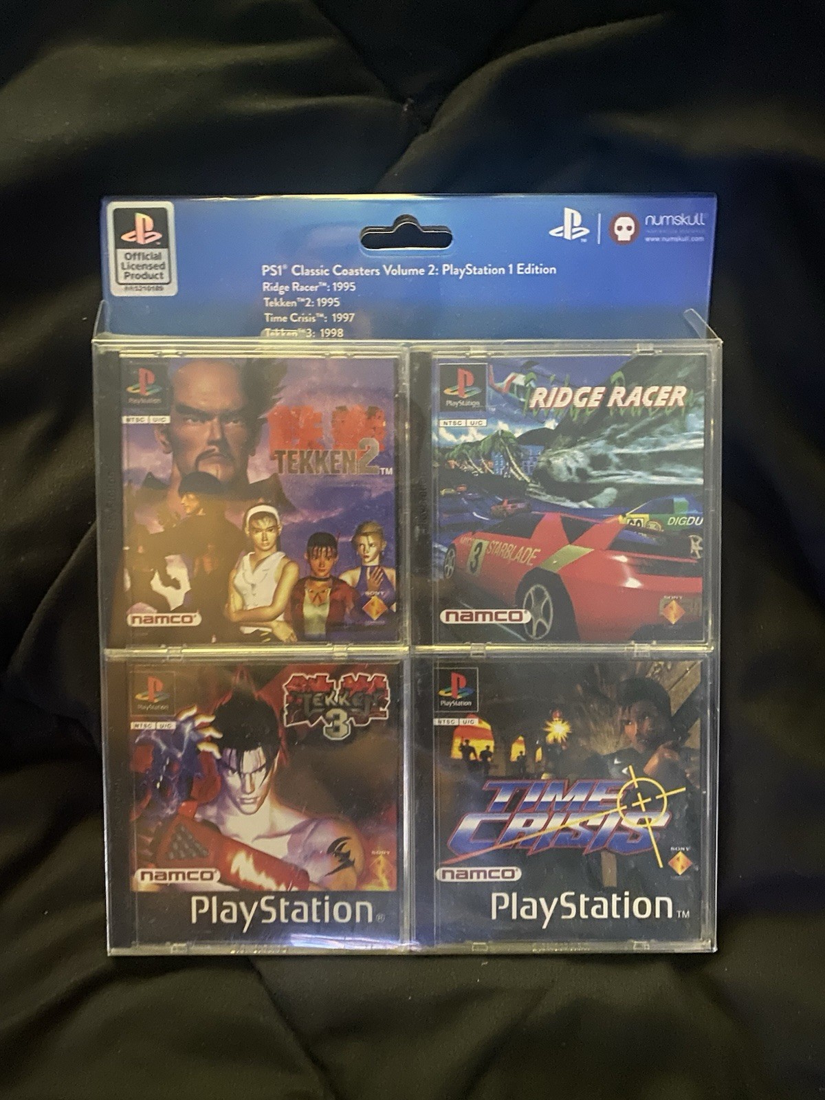 PS1 Classic Coasters Sony Tekken ridge racer PlayStation
